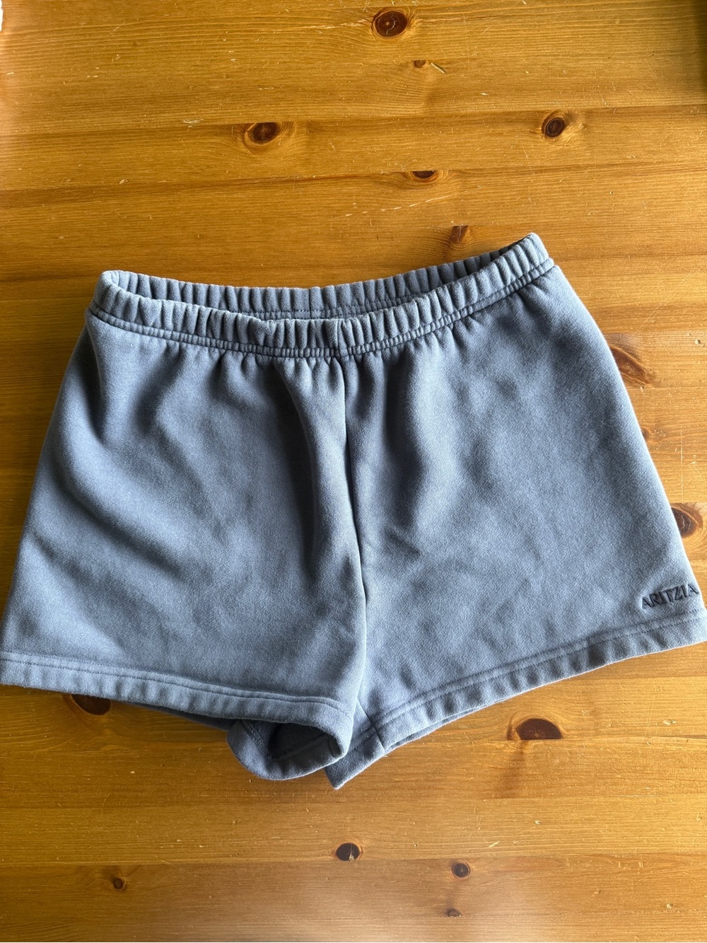 Aritzia Light Blue Grey Sweat-fleece Perfect short